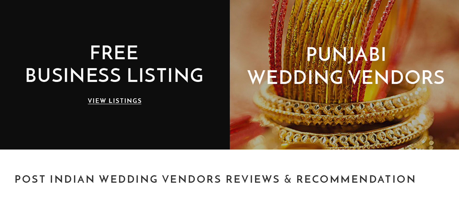 Wedding Vendor Banner